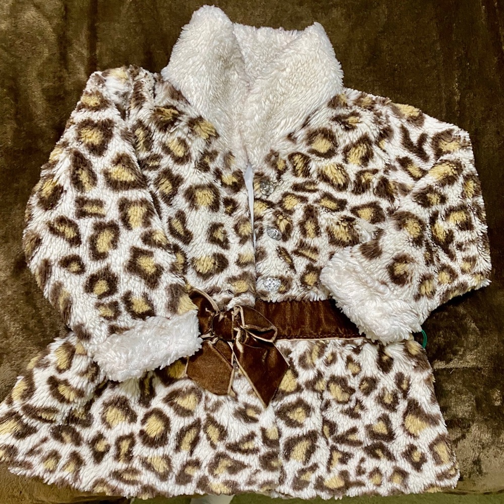 Little Sass Girls Cheetah Holiday Style Dress